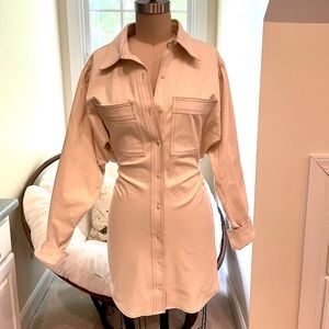 ZARA Cream Denim Dress - Influencer Favorite!